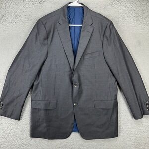 Hickey Freeman Loro Fiana Mens 4 Seasons Sport Coat Blazer‎ 44L Gray 100% Wool